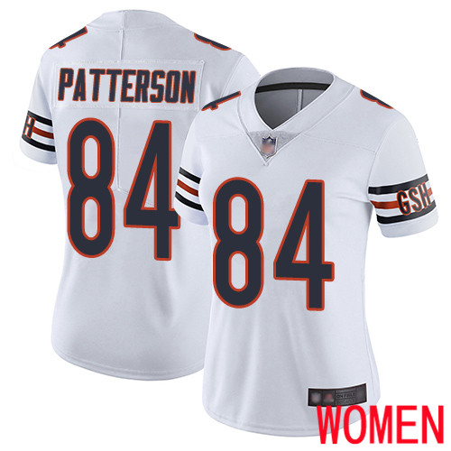 Chicago Bears Limited White Women Cordarrelle Patterson Road Jersey NFL Football #84 Vapor Untouchable->nfl t-shirts->Sports Accessory